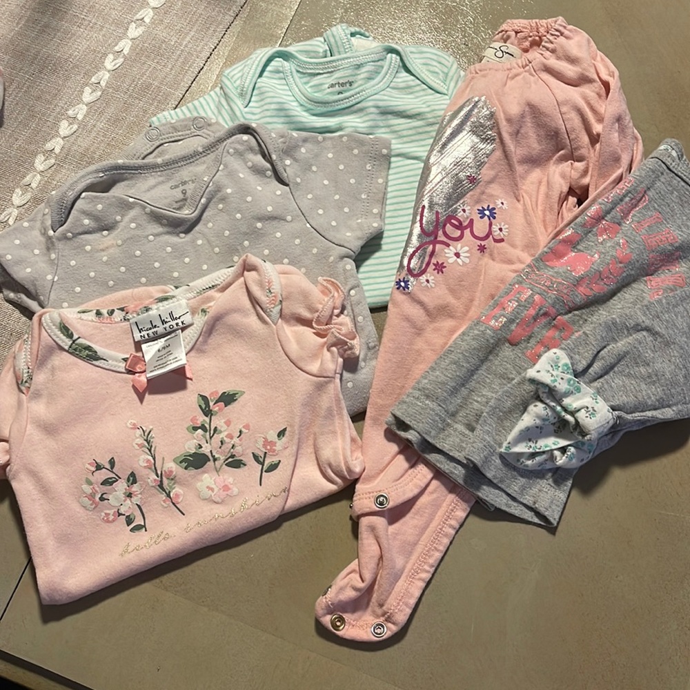 Lot of Baby Girl 9 month tops